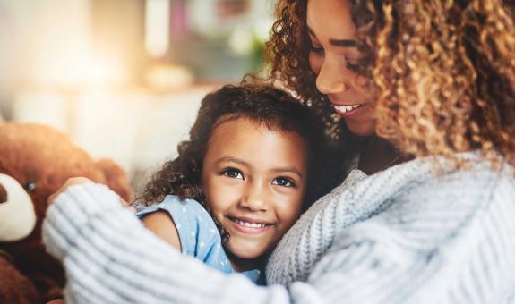 Image of warm mother and daughter