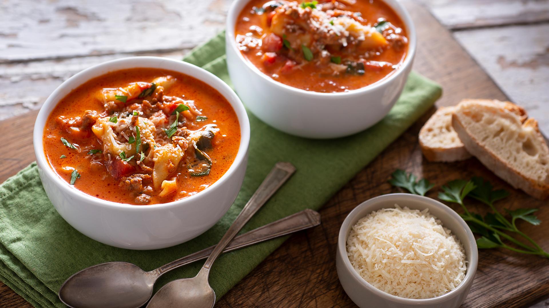 Italian Sausage Tortellini Soup 