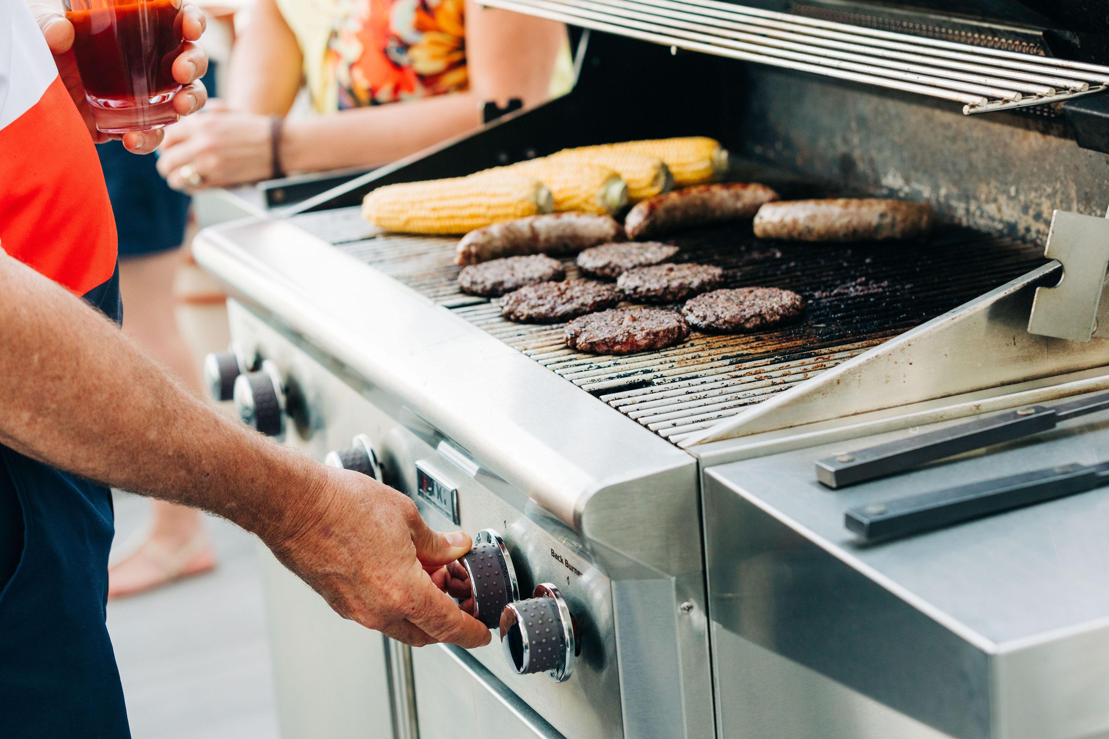 food on the grill